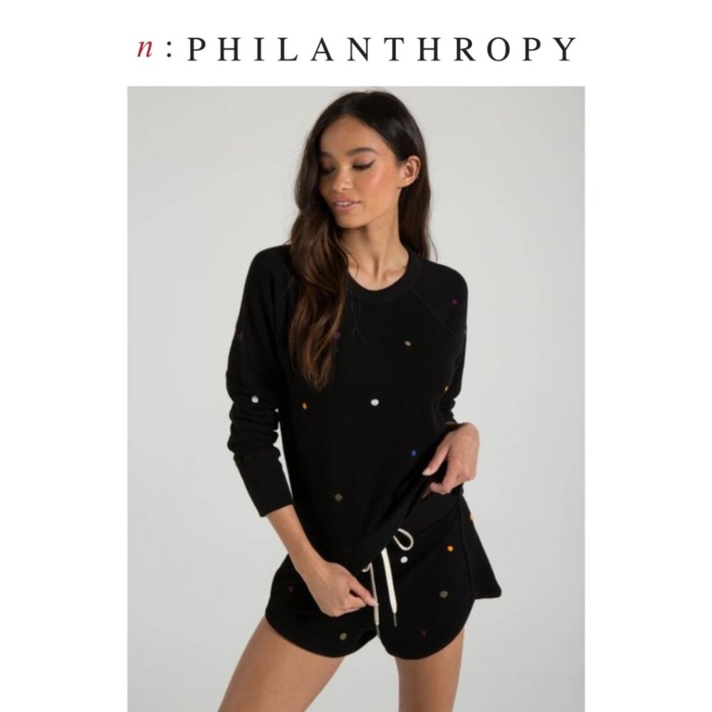 n:philanthropy Polka Dot Short + Sweatshirt Set